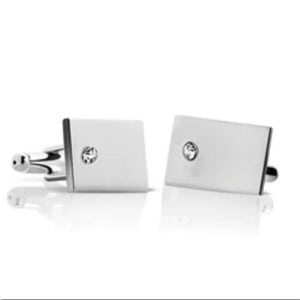 Newbridge Cufflinks - Clear Stone