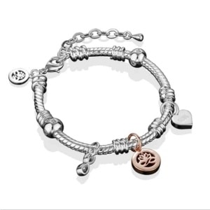 Ti:amo Silver Plated Charm Bracelet