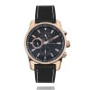 Gents rose gold plated watch on strap