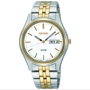 SEIKO GENTS SOLAR MIX B WHI DAY DATE