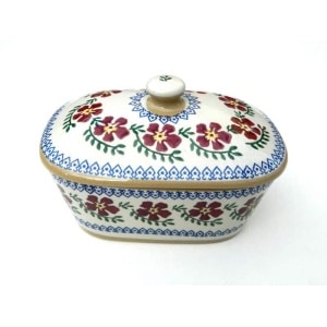 Nicholas Mosse Covered Butter Dish Old Rose