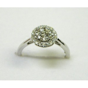 9ct White Gold Diamond Cluster