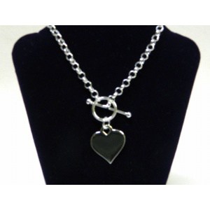 Heart Bracelet with T-Bar Closure