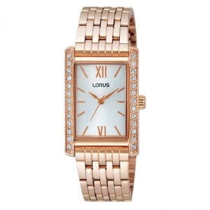 Lorus Just Sparkle Gold Stone Set Bracelet Watch