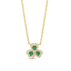 Séala Emerald Shamrock Necklace